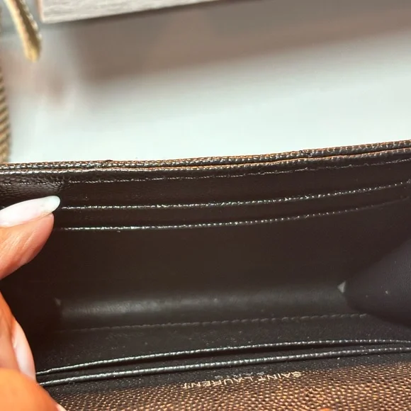 YSL Black Textured Wallet - Picture 7 of 7